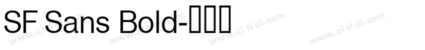 SF Sans Bold字体转换